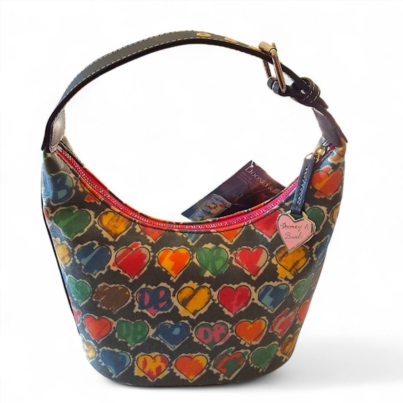Dooney & Bourke Graffiti Hearts Bucket Bag SH29 BB NWT Y2K Vintage It Bag - Picture 15 of 15